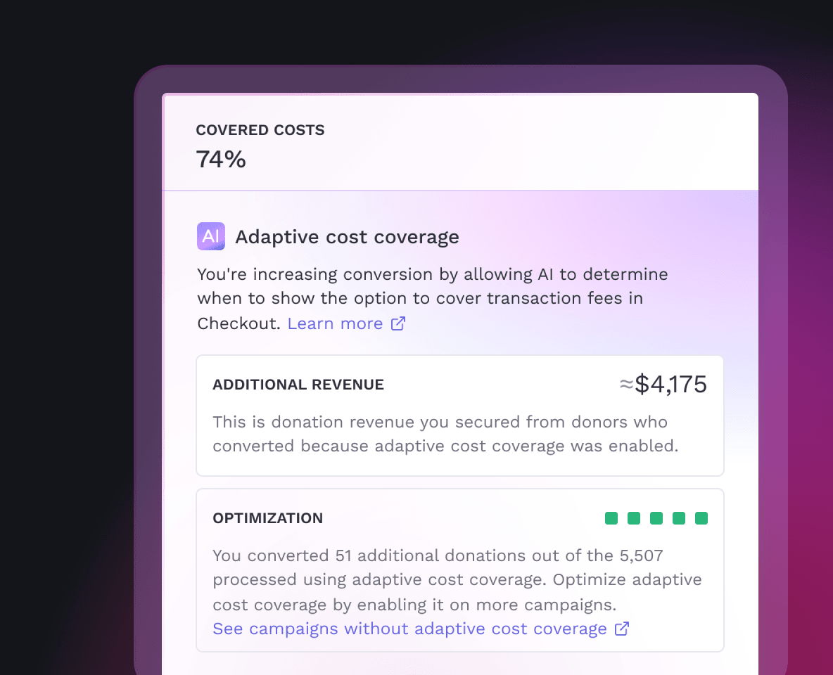 Adaptive cost coverage